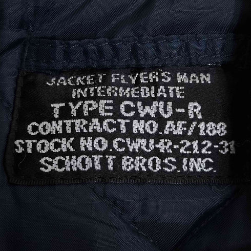 ショット Schott CWU-R ミリタリー フライトジャケット メンズ