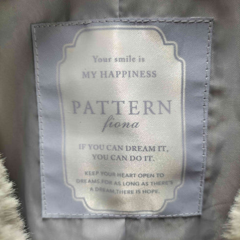 PATTERN fiona フェイクムートン ライダースジャケット レディース JPN:M