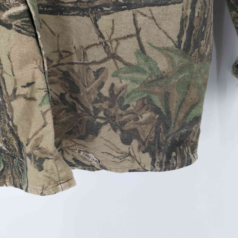 80-90S RATTLERS BRAND USA製 リアルツリーカモ 迷彩柄 シャモア L/S シャツ メンズ