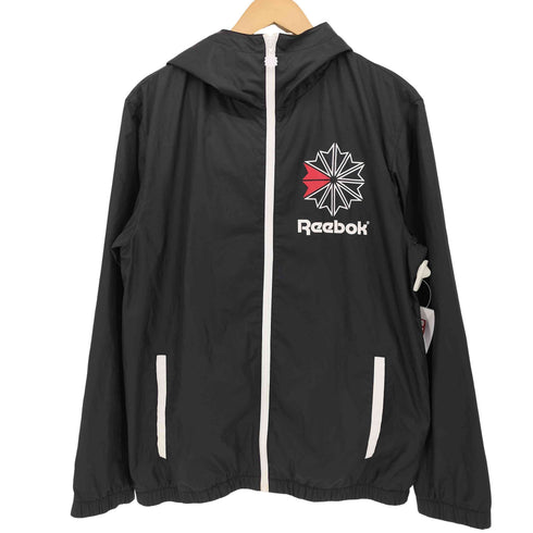 リーボッククラシック REEBOK CLASSIC ロゴ プリント フーデッド ジップアップ ジャケット メンズ import:M