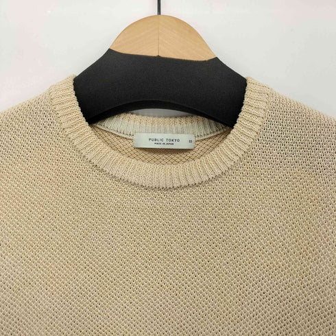 パブリックトウキョウ PUBLIC TOKYO 和紙 サマーニット プルオーバー メンズ JPN:3