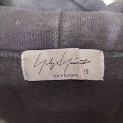 ヨウジヤマモトプールオム Yohji Yamamoto POUR HOMME 22AW 30/10 FLEECE SIGNATURE EMBROIDERY HODDIE フード 刺繍 プルオーバーパーカー メンズ JPN:3