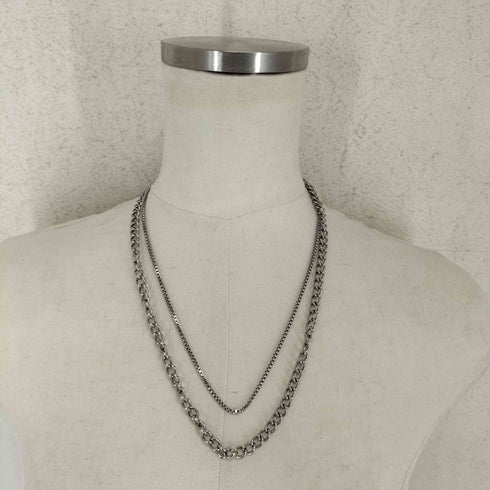 2連デザインネックレス メンズ