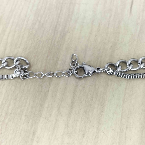 2連デザインネックレス メンズ