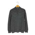 バーニーズニューヨーク BARNEYS NEWYORK イタリア製 アクリル メリノウール ボーダー ハーフジップ ニット メンズ import:L