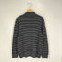 バーニーズニューヨーク BARNEYS NEWYORK イタリア製 アクリル メリノウール ボーダー ハーフジップ ニット メンズ import:L