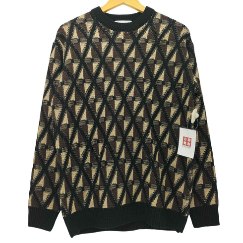 アデイインザライフユナイテッドアローズ A day in the life UNITED ARROWS 25AW アブストラクト パターン ニット メンズ JPN:M