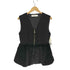 トッコクローゼット tocco closet パールファスナーチャーム付きファー切り替えペプラムジレベスト レディース JPN:M