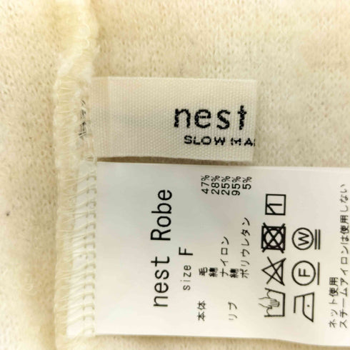 ネストローブ nest Robe ウールナッピングパイル クルーネックプルオーバー レディース FREE
