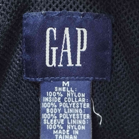 ギャップ Gap 90s 襟フリース 裏地メッシュ ドローコード ナイロン アノラックパーカー メンズ import:M