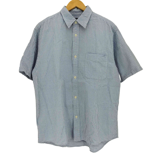 ユニクロ UNIQLO OLD シアサッカー半袖 チェック シャツ ボックス メンズ JPN:L