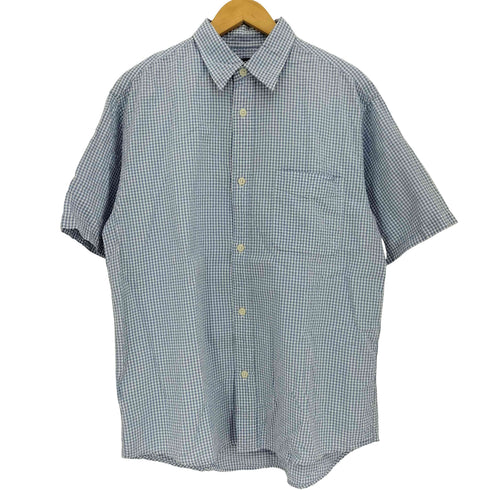 ユニクロ UNIQLO OLD シアサッカー半袖 チェック シャツ ボックス メンズ JPN:L