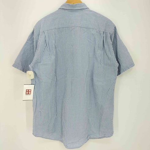 ユニクロ UNIQLO OLD シアサッカー半袖 チェック シャツ ボックス メンズ JPN:L