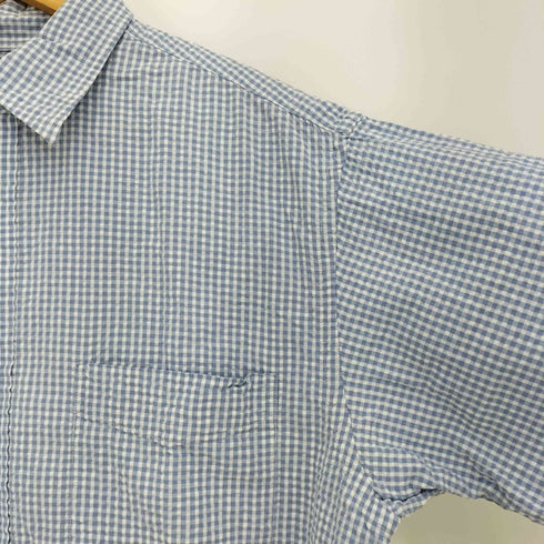 ユニクロ UNIQLO OLD シアサッカー半袖 チェック シャツ ボックス メンズ JPN:L