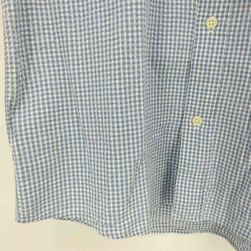 ユニクロ UNIQLO OLD シアサッカー半袖 チェック シャツ ボックス メンズ JPN:L