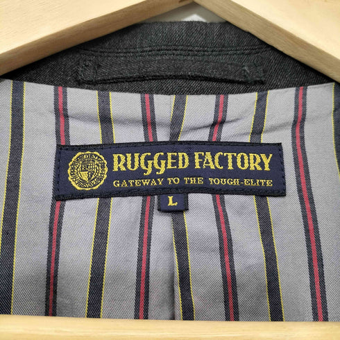 ラギッドファクトリー RUGGED FACTORY ウール100 裏地ストライプ 2B テーラードジャケット + パンツ セットアップ メンズ 上:L 下:M