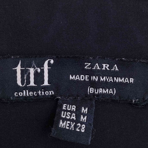 ザラ ZARA trf フード付き 中綿ブルゾン 裾ドローコード レディース import:M