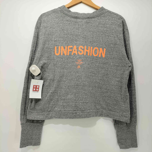 アメリカーナ Americana FASHIONABLE 両面プリント ロングスリーブクルーネックTシャツ レディース