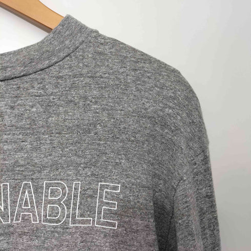 アメリカーナ Americana FASHIONABLE 両面プリント ロングスリーブクルーネックTシャツ レディース