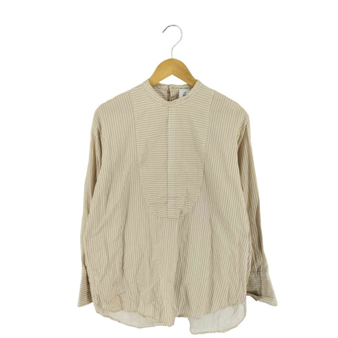 ロクビューティーアンドユースユナイテッドアローズ 6 BEAUTY & YOUTH UNITED ARROWS STRIPE BAND COLLAR SHIRT レディース JPN:36