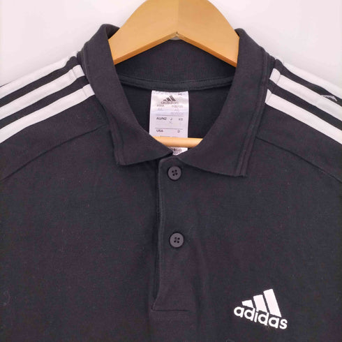 アディダス adidas エッセンシャルズ ピケ スモールロゴ刺しゅう スリーストライプスポロシャツ メンズ JPN:XL
