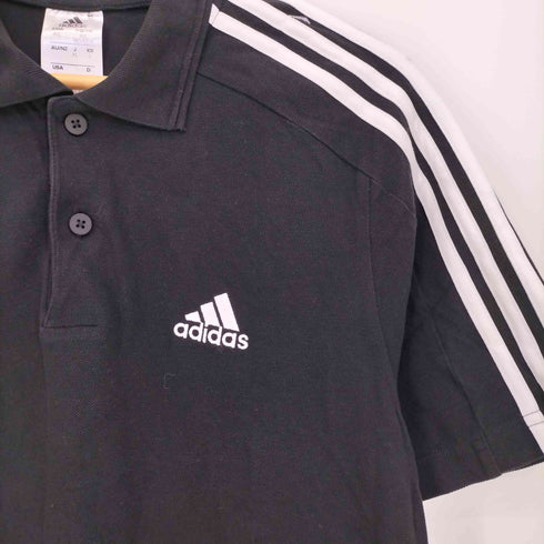 アディダス adidas エッセンシャルズ ピケ スモールロゴ刺しゅう スリーストライプスポロシャツ メンズ JPN:XL