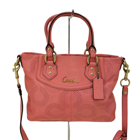 コーチ COACH オプアート パンチングレザー 2way ショルダーバッグ レディース