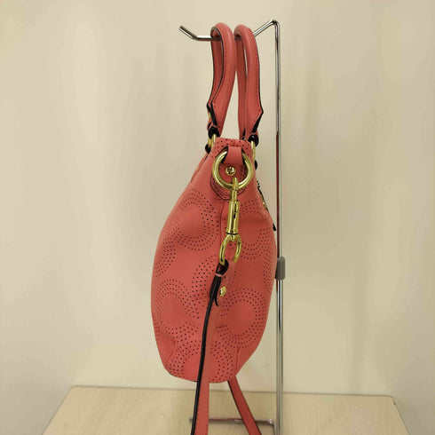 コーチ COACH オプアート パンチングレザー 2way ショルダーバッグ レディース