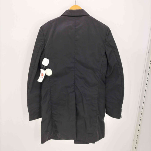 ブラックコムデギャルソン BLACK COMME des GARCONS 19SS ナイロン 縮絨 インサイドアウト 3B ロング テーラード ジャケット AD2018 メンズ JPN:L