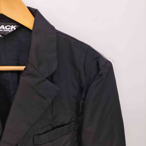 ブラックコムデギャルソン BLACK COMME des GARCONS 19SS ナイロン 縮絨 インサイドアウト 3B ロング テーラード ジャケット AD2018 メンズ JPN:L