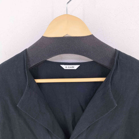 LE GLAZIK ノーカラー リネン シャツジャケット レディース JPN:36