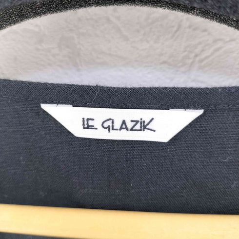 LE GLAZIK ノーカラー リネン シャツジャケット レディース JPN:36