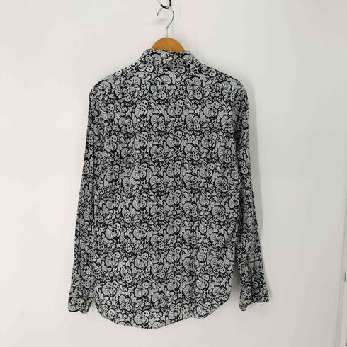 0039 ITALY ブルガリア製 総柄 ペイズリー柄 L/S レギュラーカラー シャツ メンズ