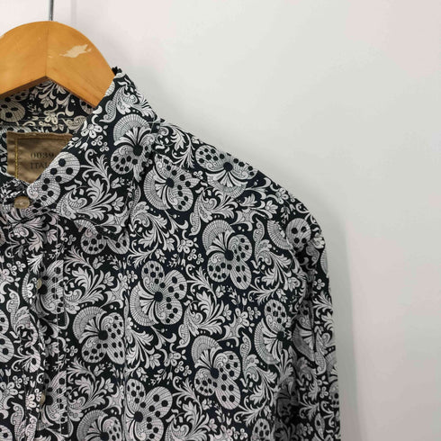 0039 ITALY ブルガリア製 総柄 ペイズリー柄 L/S レギュラーカラー シャツ メンズ
