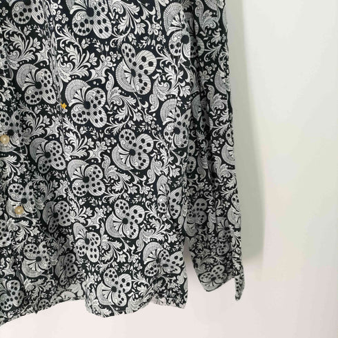 0039 ITALY ブルガリア製 総柄 ペイズリー柄 L/S レギュラーカラー シャツ メンズ