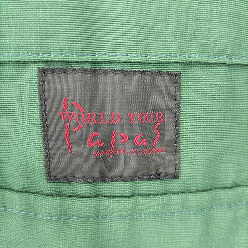 パパス papas ISLAND THE GREAT TRAVEL WEAR 60/40 ロクヨンクロス 比翼 ジップアップ ジャケット フードパッカブル メンズ
