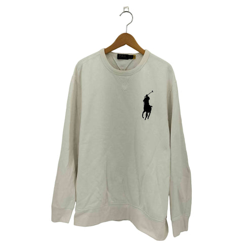 ポロラルフローレン POLO RALPH LAUREN Vガゼット ポニーロゴ刺繍 クルーネックスウェットトレーナー メンズ import:XL