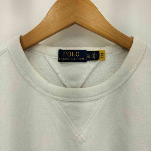 ポロラルフローレン POLO RALPH LAUREN Vガゼット ポニーロゴ刺繍 クルーネックスウェットトレーナー メンズ import:XL