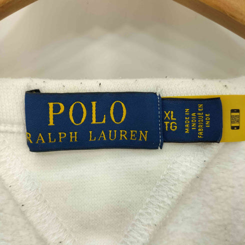 ポロラルフローレン POLO RALPH LAUREN Vガゼット ポニーロゴ刺繍 クルーネックスウェットトレーナー メンズ import:XL