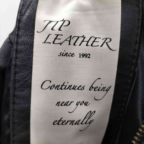 JTP LEATHER 本革 リアルレザー フーデッド フルジップ ライダース ジャケット ダブルジップ レディース