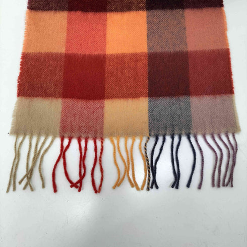 ポールスミス Paul Smith ドイツ製 ブロックチェック カシミヤ混 ウール マフラー メンズ