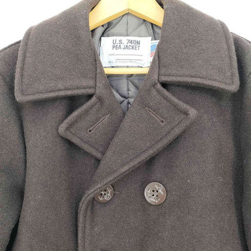 ショット Schott 90s USA製 U.S.740N PEA JACKET メルトン ピーコート メンズ 38