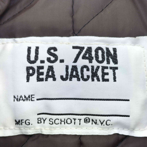ショット Schott 90s USA製 U.S.740N PEA JACKET メルトン ピーコート メンズ 38