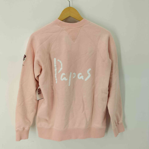 パパス papas ロゴプリント 両面Vガゼット ラグランスリーブ スウェット トレーナー メンズ JPN:48