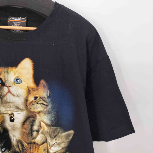 Rock Chang 猫 キャット 両面プリント S/S クルーネック Tシャツ メンズ import:XL