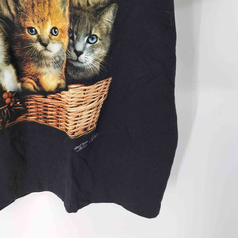 Rock Chang 猫 キャット 両面プリント S/S クルーネック Tシャツ メンズ import:XL