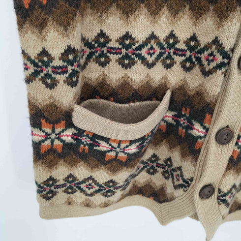 ポロバイラルフローレン Polo by RALPH LAUREN Wool Fair Isle Button-Up Vest フェアアイル 柄 ウール ニット ベスト メンズ import:S