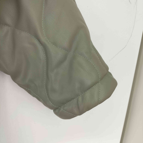 ザラ ZARA キルティング フェイクレザー ジャケット レディース import:M