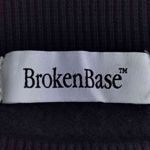 BrokenBase ロゴ刺繍 裏起毛 クルーネックスウェット メンズ JPN:M