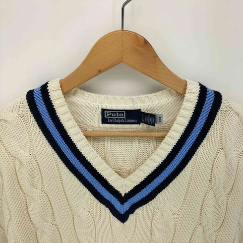 ポロバイラルフローレン Polo by RALPH LAUREN アイコニック クリケット セーター Vネック チルデン ケーブル ニット メンズ import:S